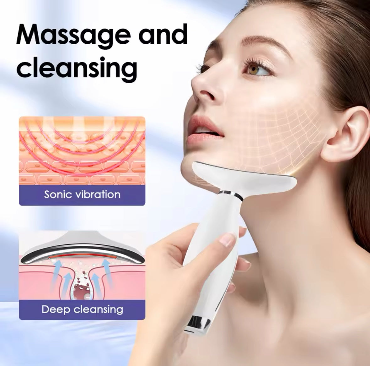 Neck Face Beauty Device Vibration Massage for Face