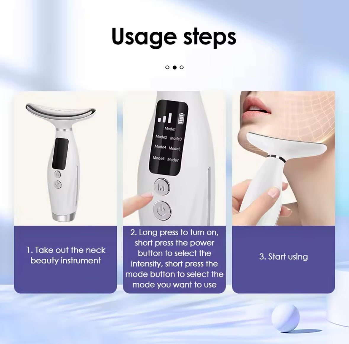 Neck Face Beauty Device Vibration Massage for Face